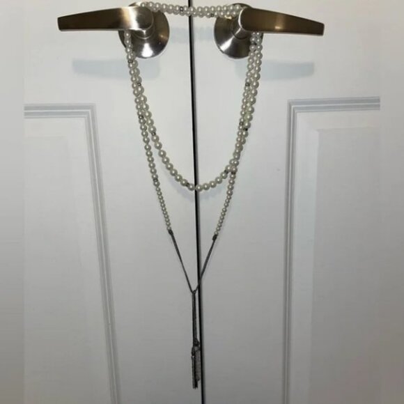 Stella & Dot Mara Pearl Lariat Necklace - Picture 1 of 5